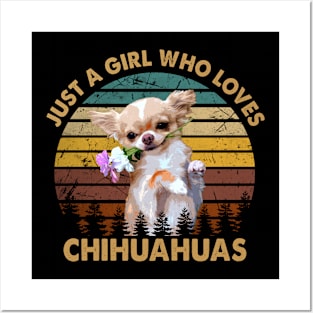 Petite Paws Parade Just A Girl Who Loves Chihuahuas Tee Extravaganza Posters and Art